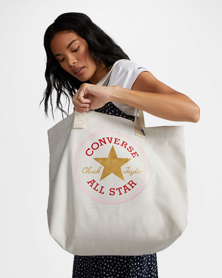 Genti Dama Converse All Star Patch Tote Bej | RO WD0FO643